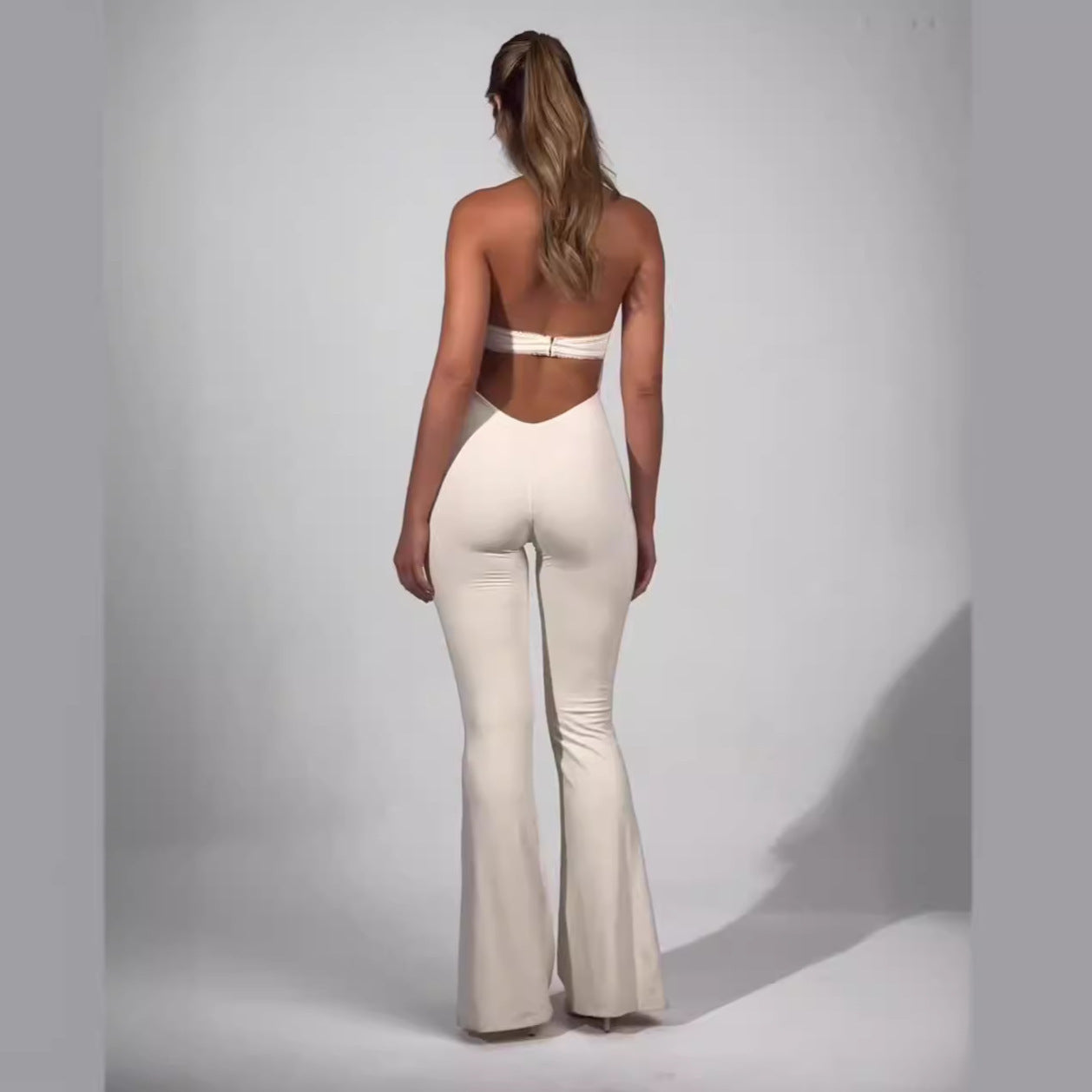 CurveGlow™ Backless Halter Jumpsuit