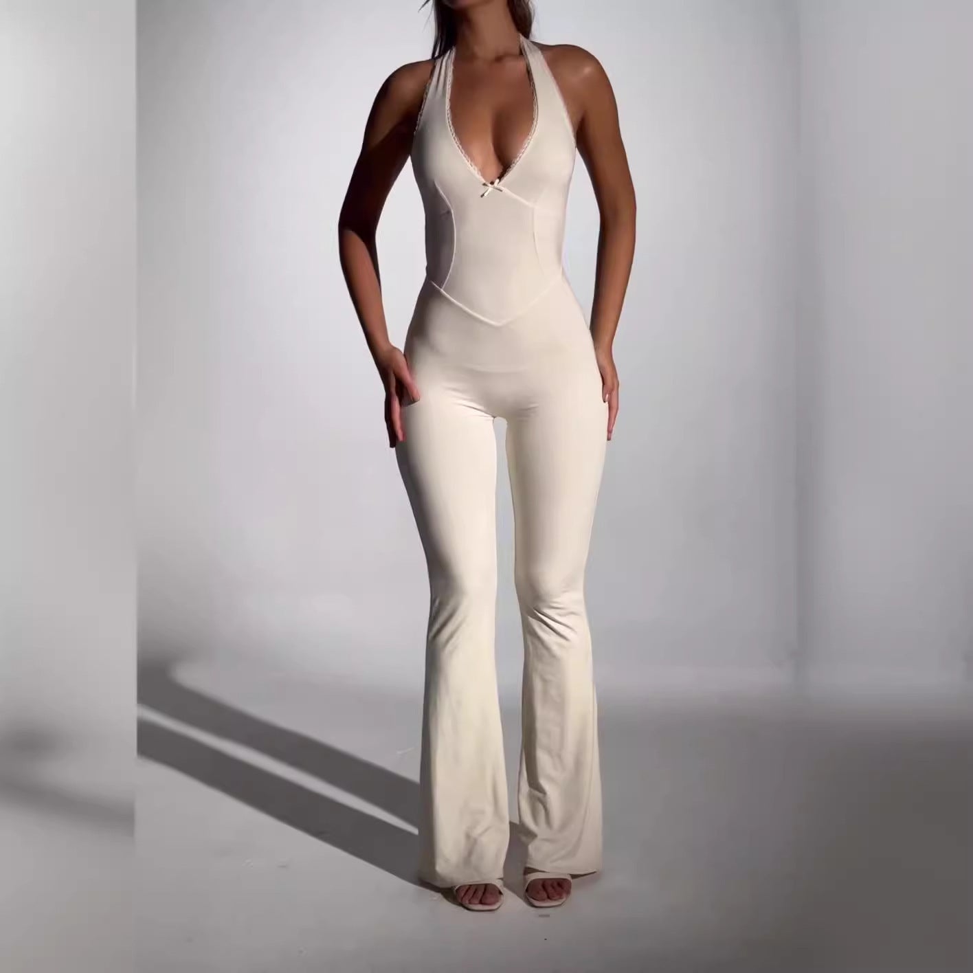 CurveGlow™ Backless Halter Jumpsuit