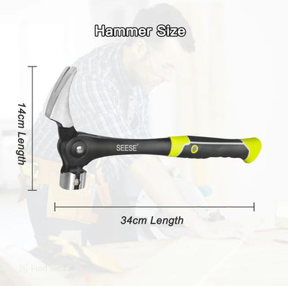 SafeStrike Magnetic Nail Starter Claw Hammer