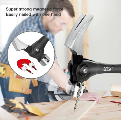 SafeStrike Magnetic Nail Starter Claw Hammer